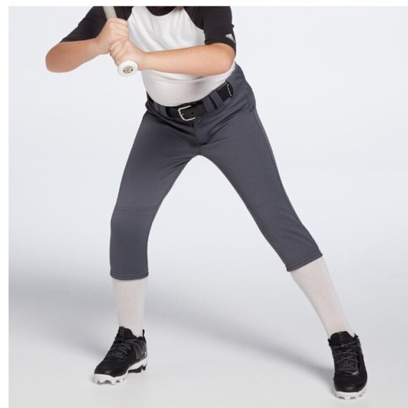 DeMarini Girls' Fierce Softball Pants, Gray, Girls Large - Picture 4 of 5